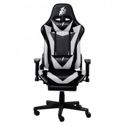 Gaming Chair 1STPLAYER FK3 Black&Gray, PVC learher, Hidden leisure footrest, Lumbar cushion with a 2-point massage, USB interface, switch control, Molded foam, Reinforced steel frame, 2D armrest, 4 class Gaslift, 60mm Nylon caster, Angle Adjuster:90°-170°